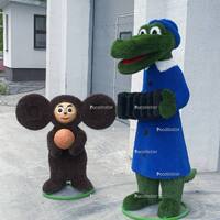 Топиарная фигура Крокодил Гена и Чебурашка